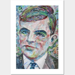 ALAN TURING oil portrait Posters and Art